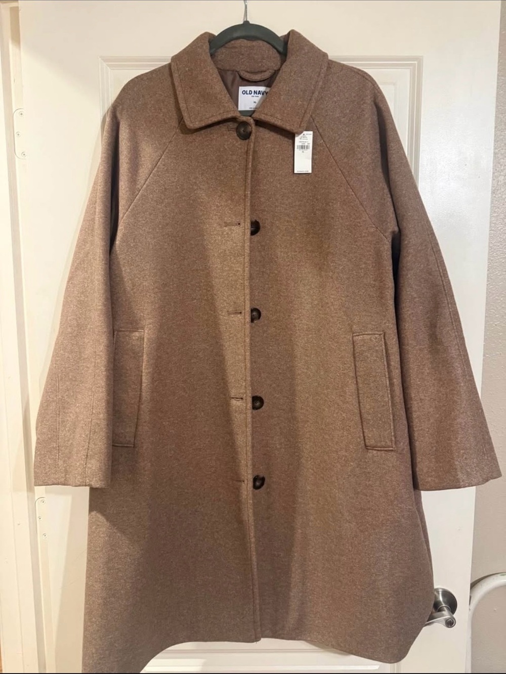 Old Navy Women’s Relaxed Button-Front Mac Coat -NWT